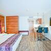 Das 27 qm große Studio in den Arkona Strandresidenzen ist modern und hochwertig ausgestattet.